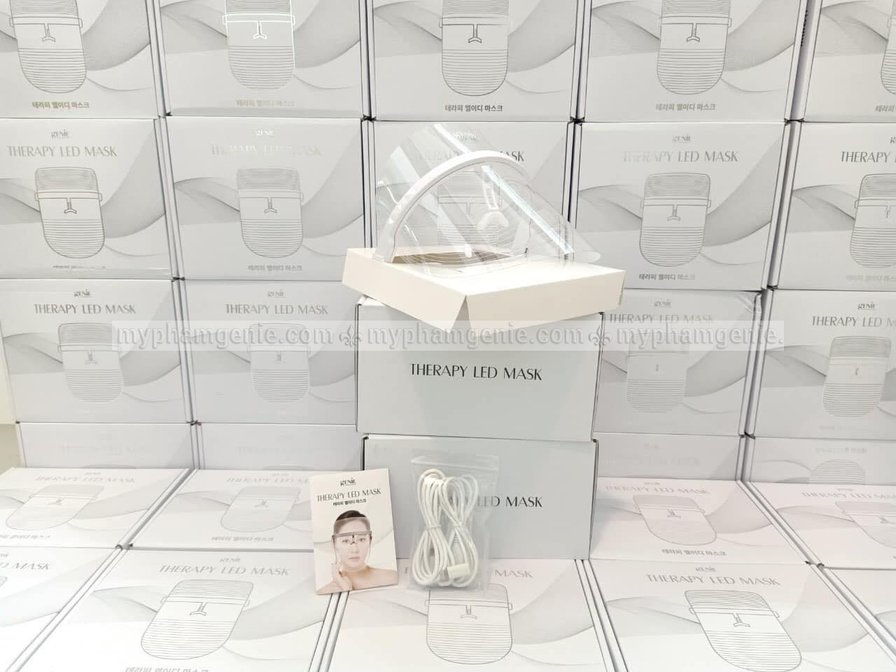review mặt nạ ánh sáng sinh học genie | therapy led mask